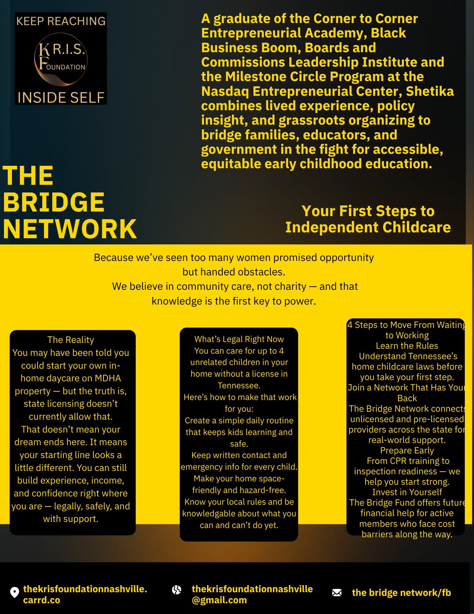 The Bridge Network primer — first steps to independent childcare